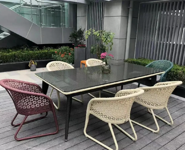 Weatherproof Outdoor Patio Restaurant Table & Stackable Chair Set