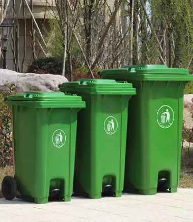 Commercial Outdoor Multi-Compartment Pedal Trash Can