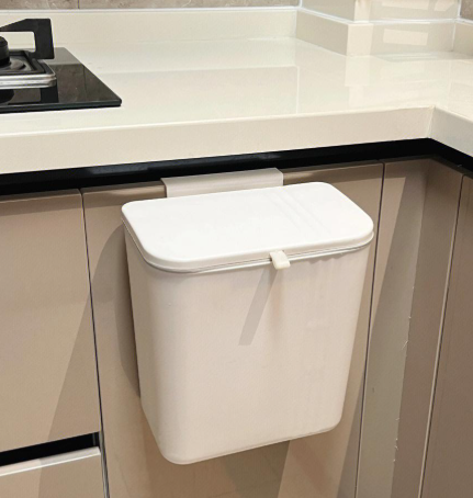 Nail-Free Wall-Mounted Bathroom Trash Can