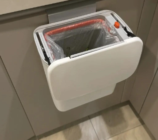 Nail-Free Wall-Mounted Bathroom Trash Can