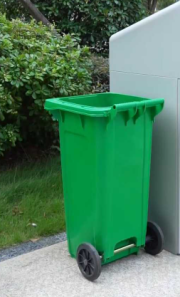 ถังขยะพื้นที่สวนหลังบ้านลากด้วยล้อ ความจุขนาดใหญ่