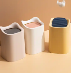 ถังขยะขนาดเล็กบนโต๊ะควบคุมกลิ่น