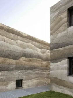 แผงตกแต่งดินอัดแน่นที่มีพื้นผิวเนื้อสัมผัสและศิลปะ