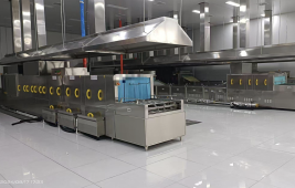 High-Capacity Commercial Hotel Dishwashing Assembly Line