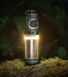 ชุดไฟโคมแคมป์ปิ้งด้วยพลังงานแสงอาทิตย์และเครื่องไลยุง