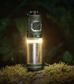 ชุดไฟโคมแคมป์ปิ้งด้วยพลังงานแสงอาทิตย์และเครื่องไลยุง