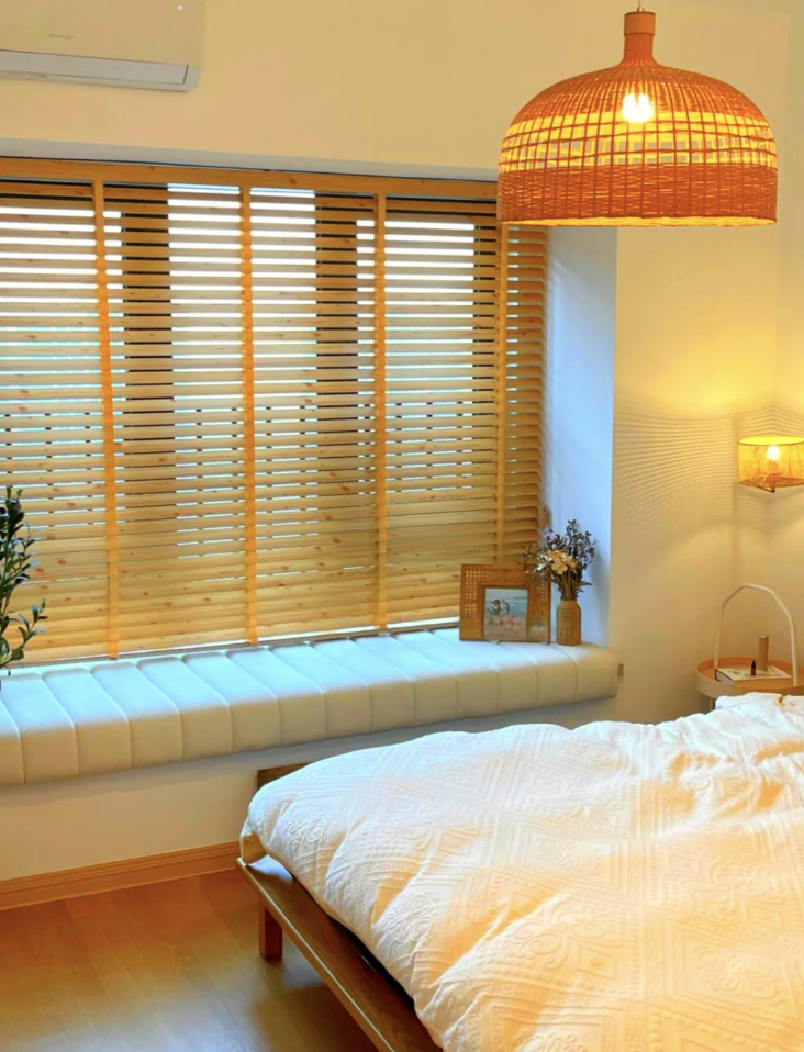 ม่านล้อเลื่อนไม้เบสวู้ดแท้