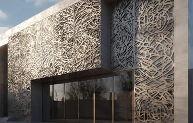 Commercial <span>Building</span> Facade Aluminum Window Lattice