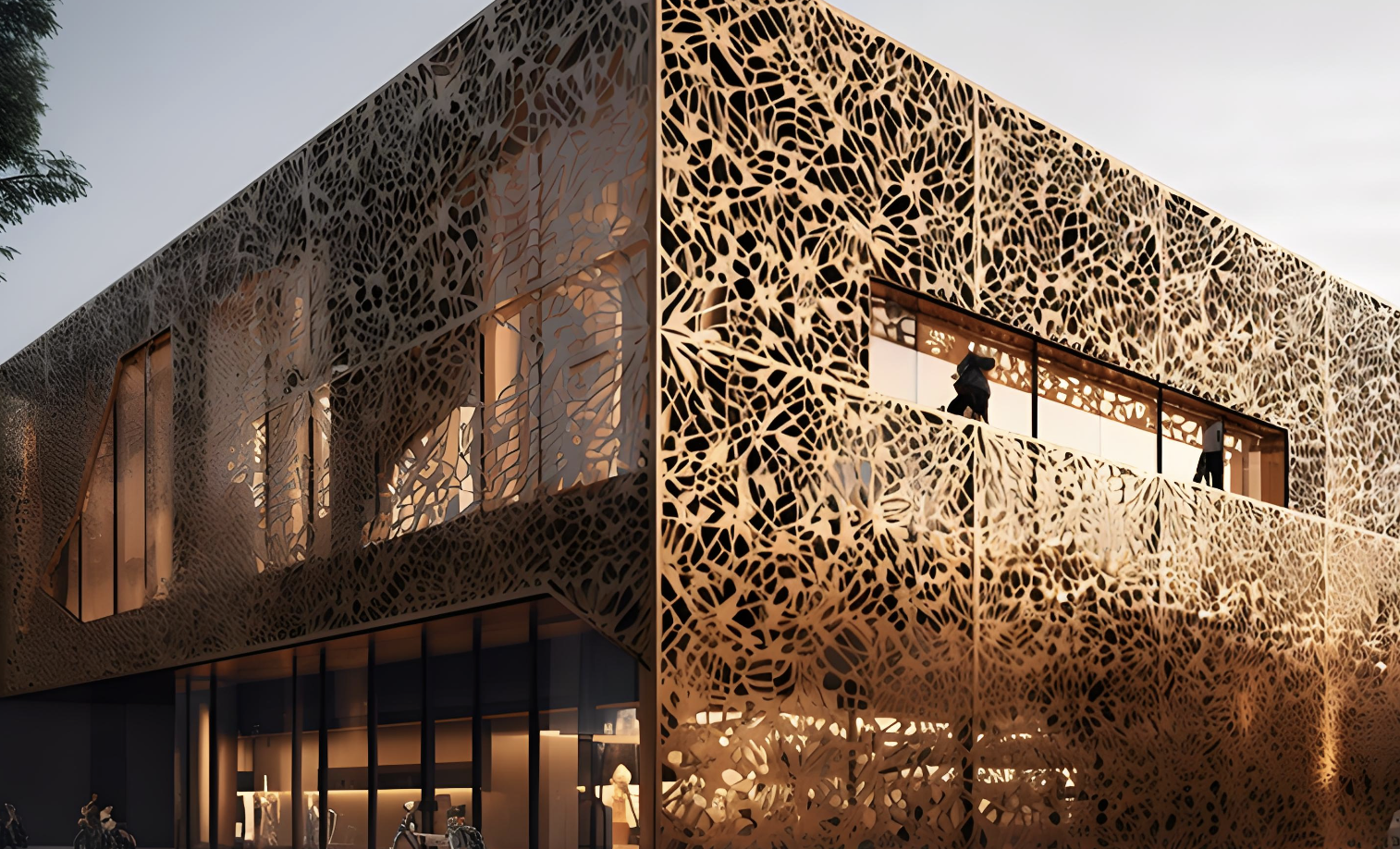 Commercial Building Facade Aluminum Window Lattice