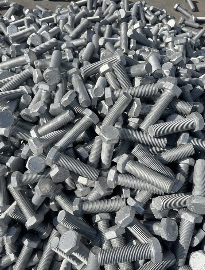 Hot-Dip Galvanized Carbon Steel PV Mounting Bolt