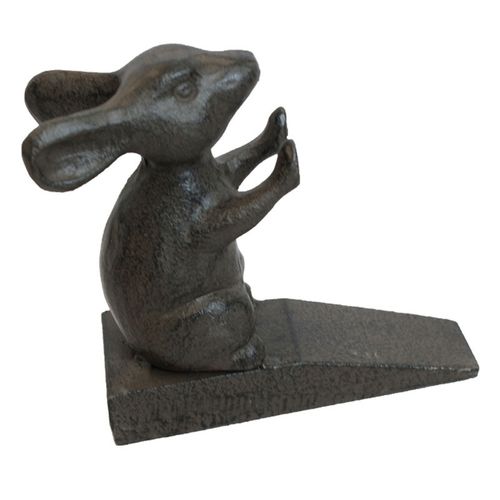 Butée de porte décorative en forme d'animal en fonte