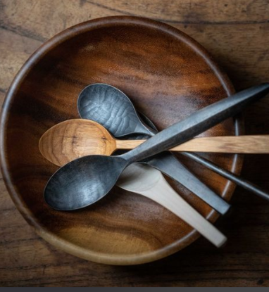 Hand-Carved Cherrywood Coffee Scoop