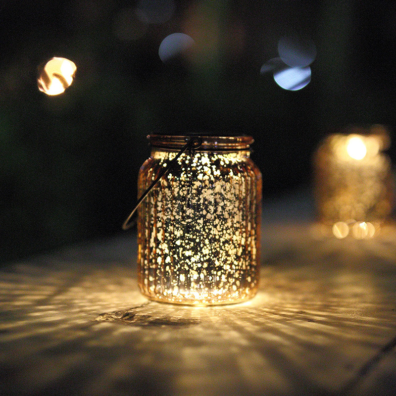 Lumière en verre solaire de pot