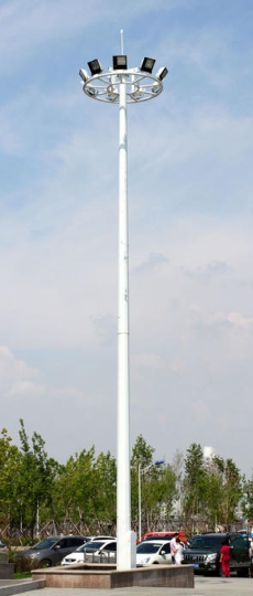 Lumière élevée de mât d'échange de route