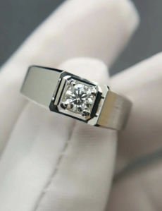 Cincin Pria Berlian Tumbuh Laboratorium